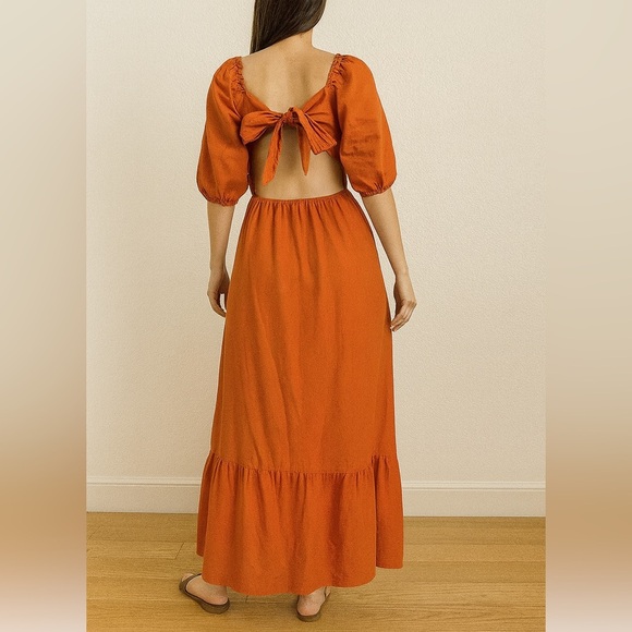 Who What Wear Vibrant Orange Maxi Skirt - Picture 2 of 7
